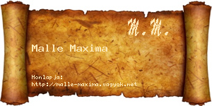 Malle Maxima névjegykártya